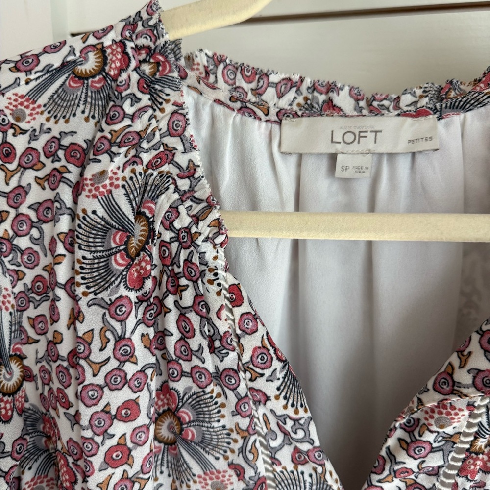 LOFT Multicolor Floral Dress